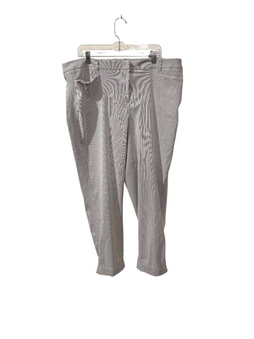 Lane Bryant Womens Pinstripe Dress Pants Size 22 Gray NWT